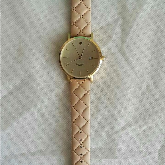 KATE SPADE Gold/Pink Quilted Leather Strap-NWT - Picture 2 of 3